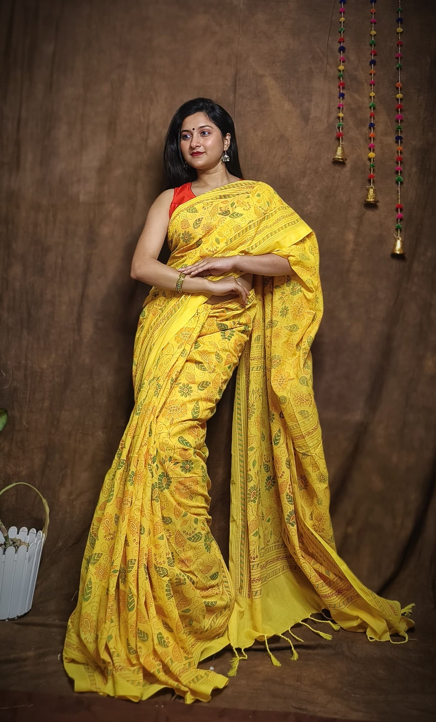 Prakriti Mustard Khadi Cotton Saree