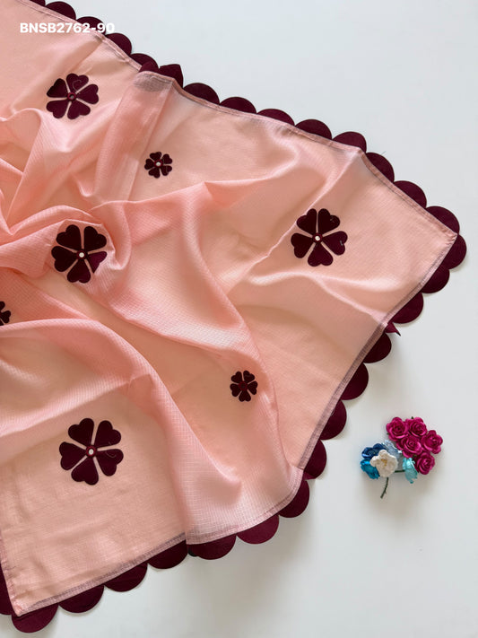 Parnika Pink Soft Kota Doriya Saree
