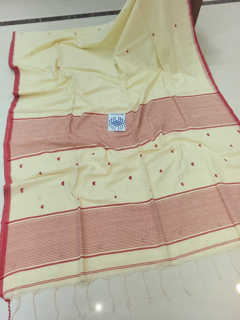 Prema Ivory Pure Cotton Saree