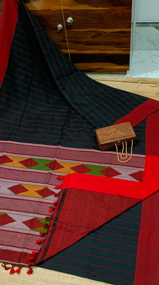 Kadambari Pure Khadi Cotton Handloom Saree