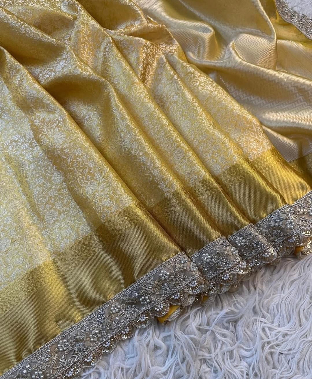 Ruhani Yellow Silk Saree