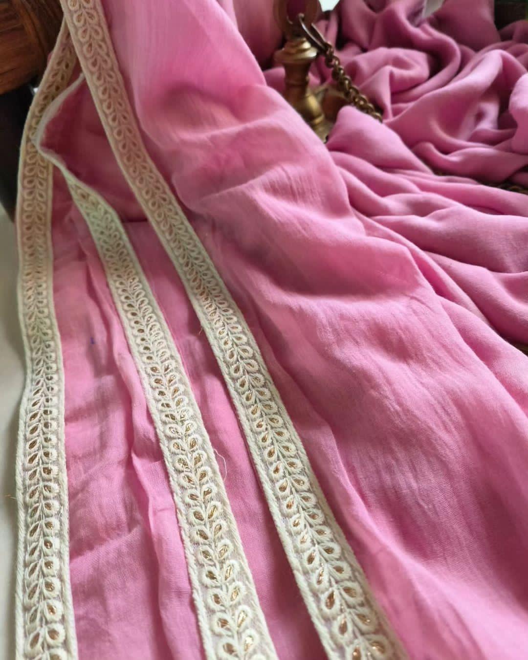 Aurya Pink Khadi Cotton Saree