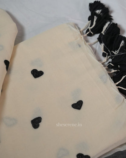 Ishq Ivory Mul Cotton Saree