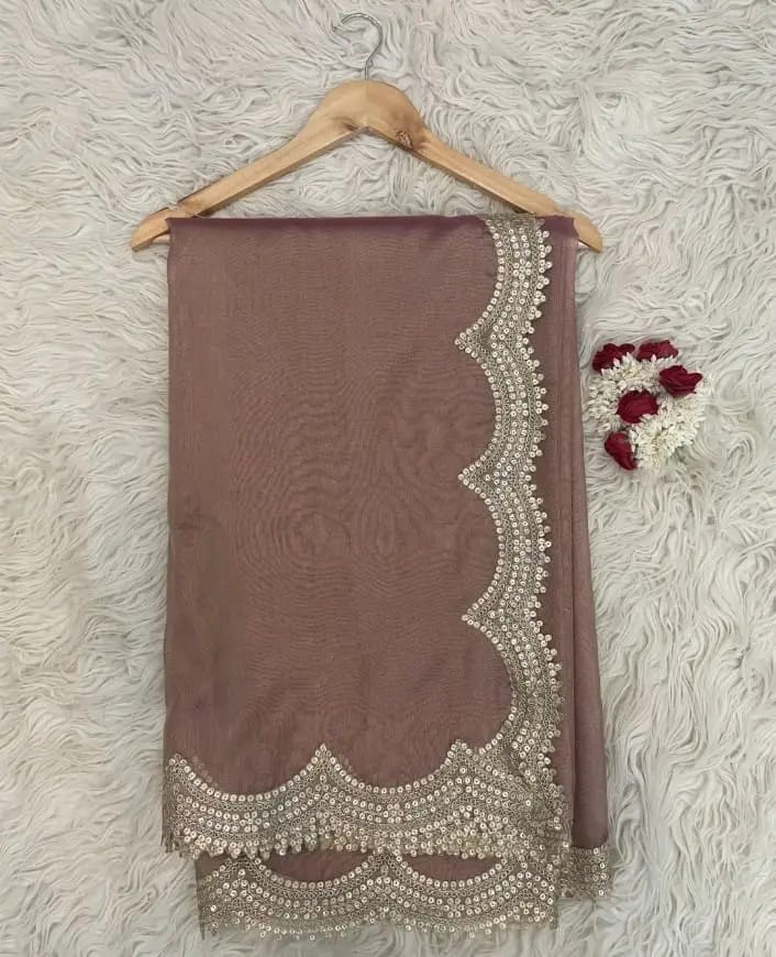 Tara Brown Tissue Silk Saree