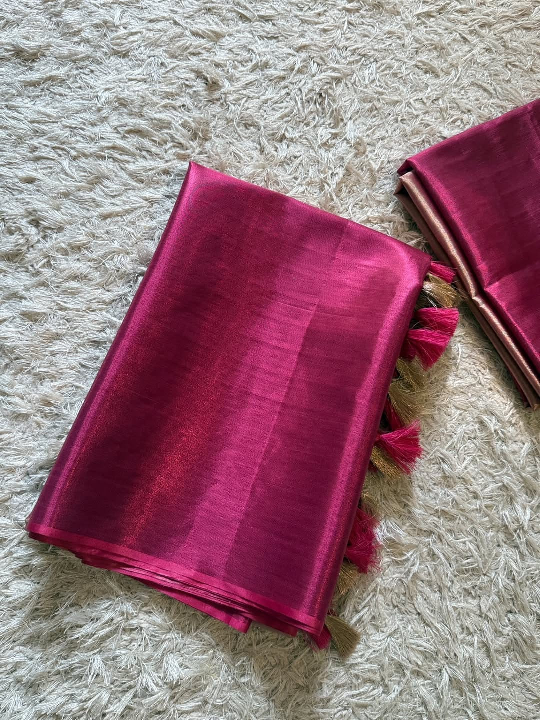 Myra Pink Chanderi Tissue Silk Saree