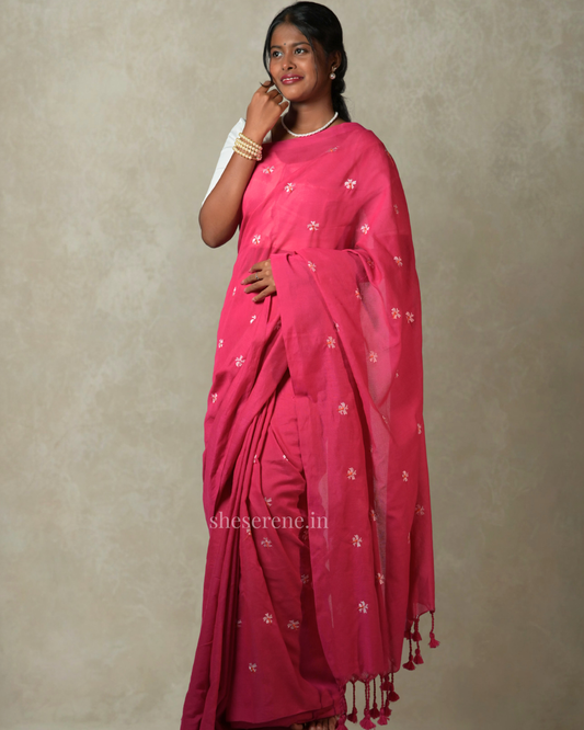 Seuli Khadi Cotton Saree