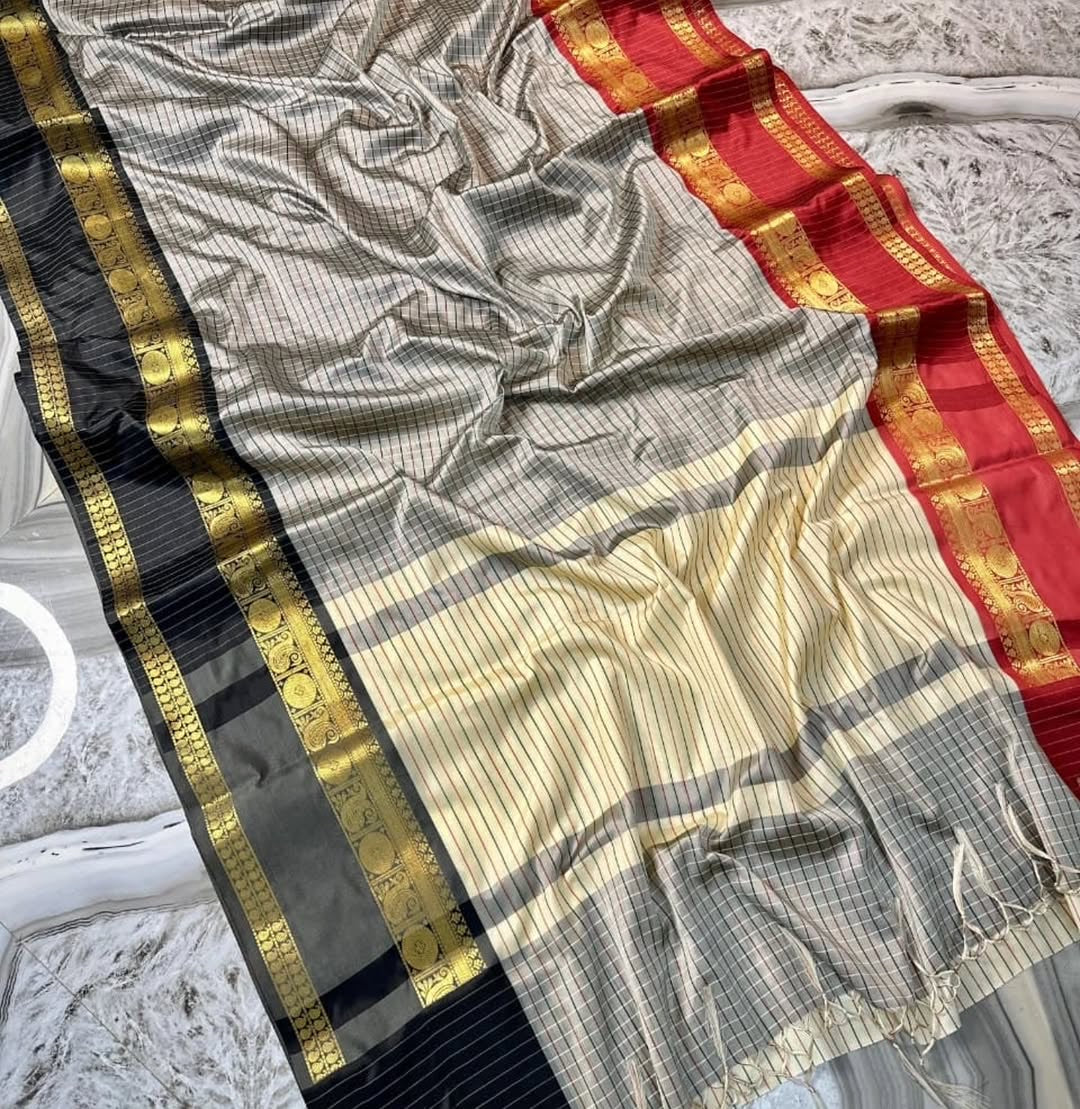 Vaidehi Banarasi Soft Semi Katan Silk Saree