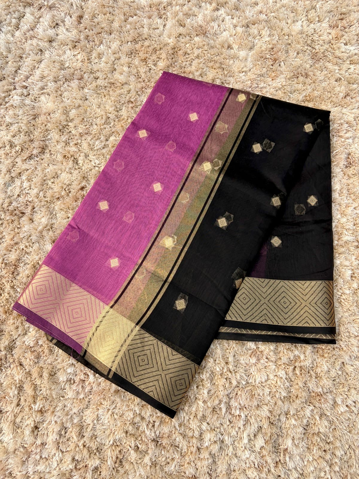 Yamini Pink & Black Gadwal Silk Saree