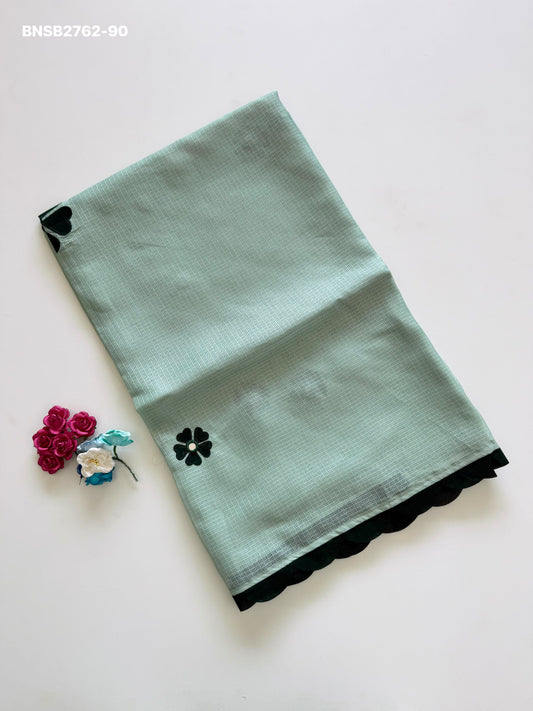 Parnika Mint Green Soft Kota Doriya Saree