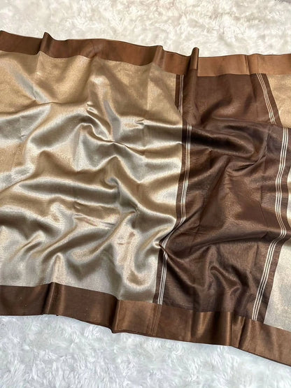 Zivaa Glass Tissue Silk Saree