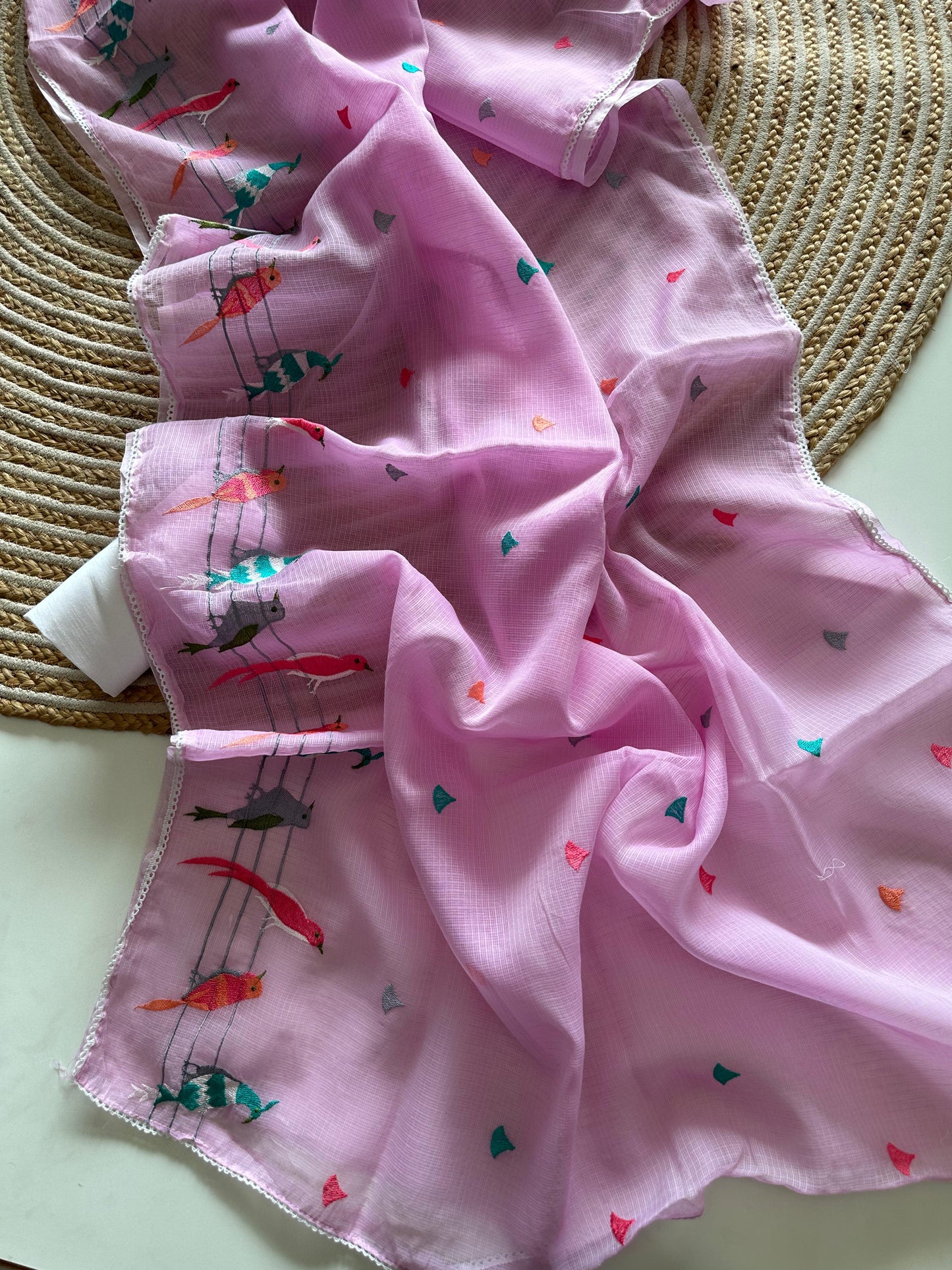 Tia Lavender Lilac Premium Doriya Saree
