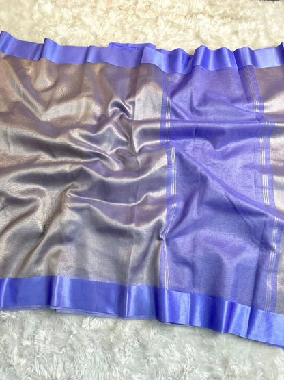 Zivaa Glass Tissue Silk Saree
