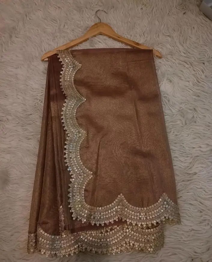 Tara Brown Tissue Silk Saree