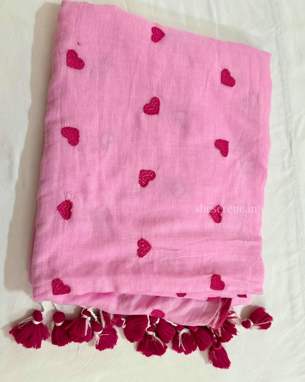 Ishq Pink Mul Cotton Saree