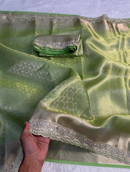 Heer Green Kanchi Pattu Silk Saree