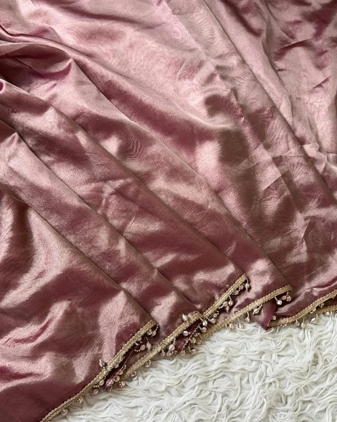 Reeva Pink Banarasi Soft Glass Tissue Silk Saree