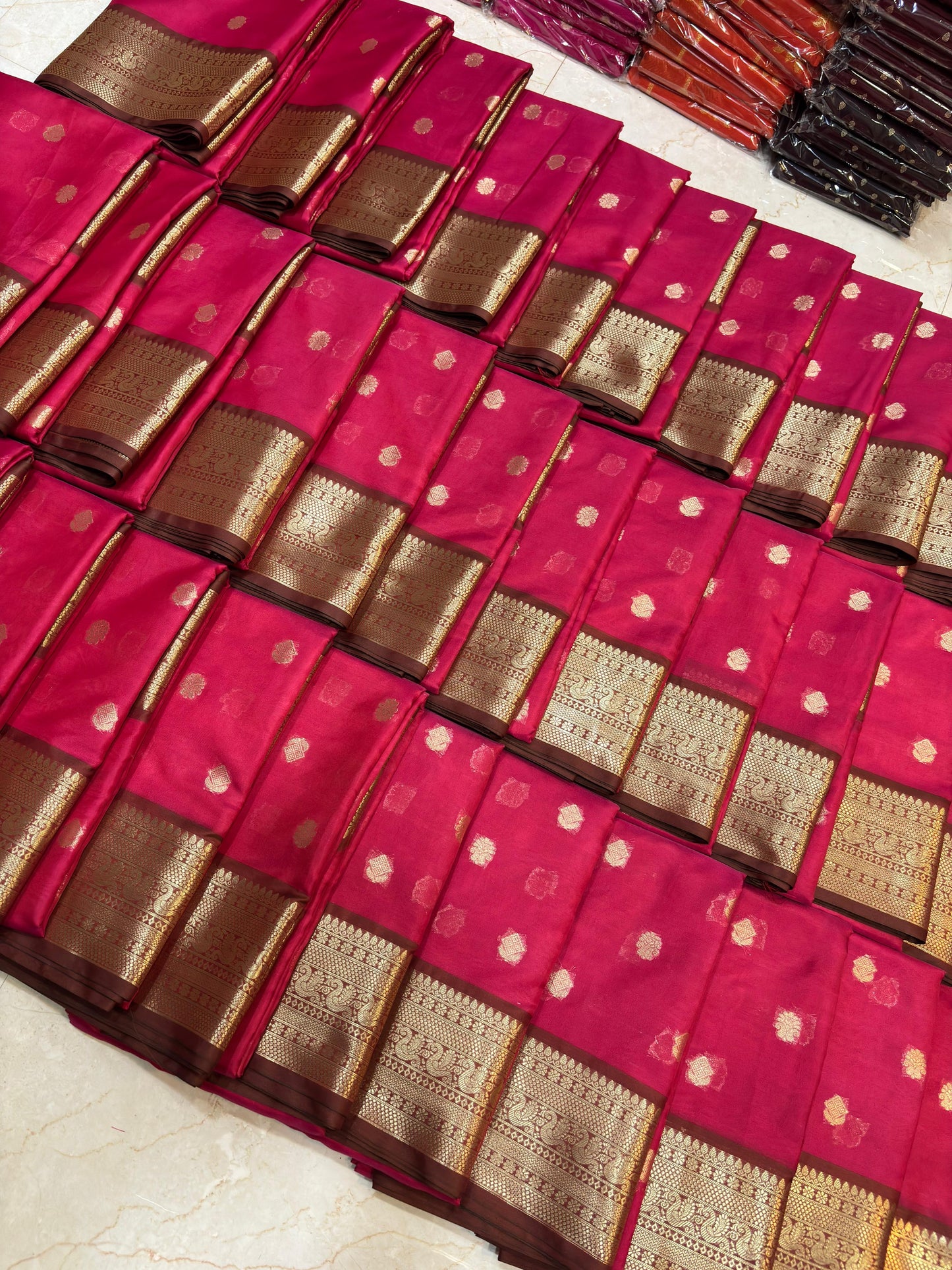 Janaki Ruby Pink Semi Katan Silk Saree