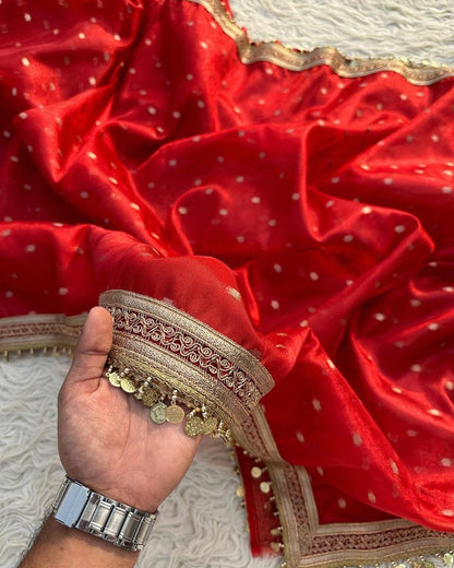 Saira Royal Red Tissue Silk Saree