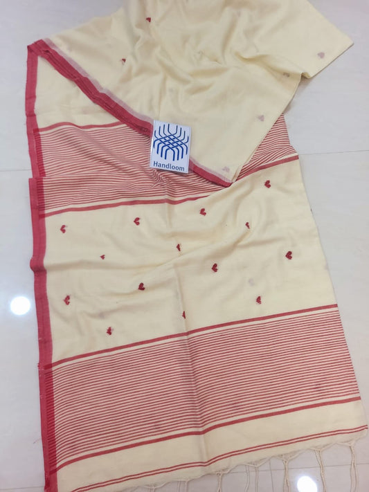 Prema Ivory Pure Cotton Saree