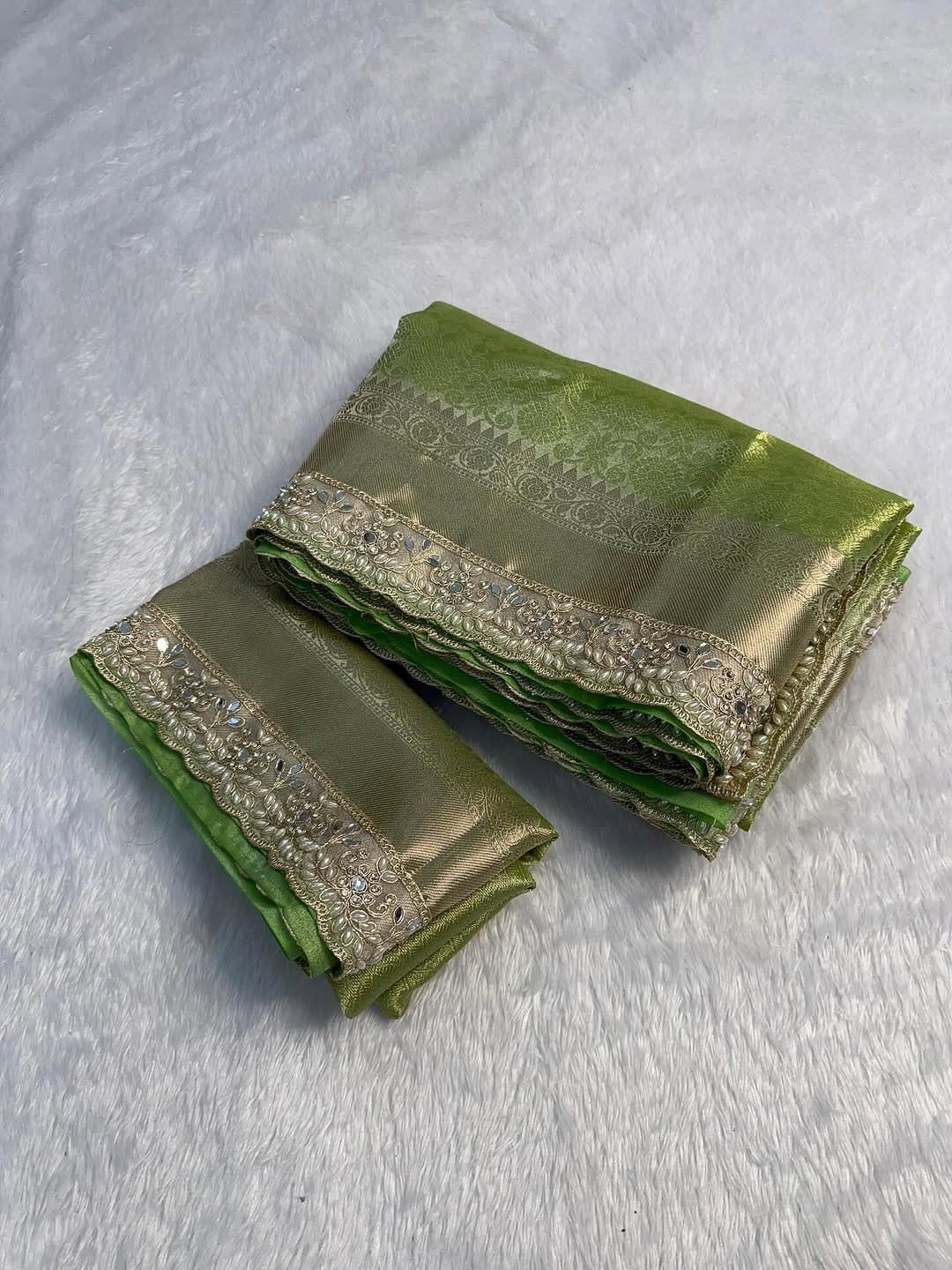 Heer Green Kanchi Pattu Silk Saree