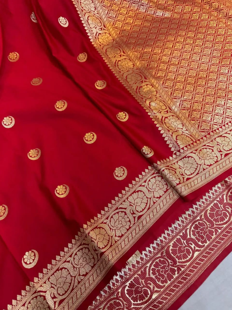 Rangrez Sonakshi Sinha inspired Red Mashru Katan Silk Saree