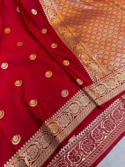 Rangrez Sonakshi Sinha inspired Red Mashru Katan Silk Saree
