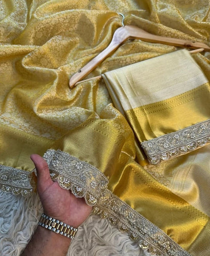 Ruhani Yellow Silk Saree