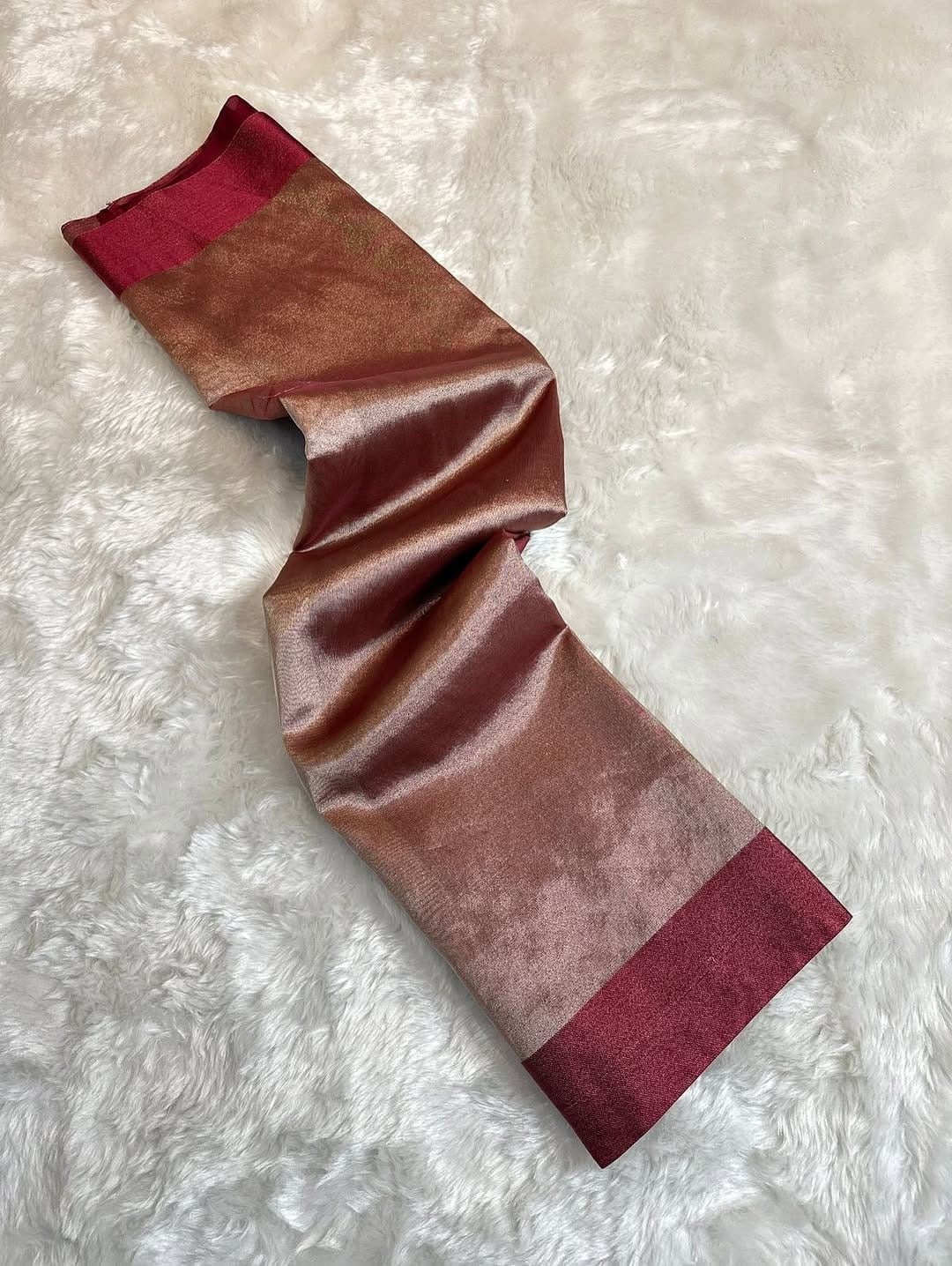 Zivaa Glass Tissue Silk Saree