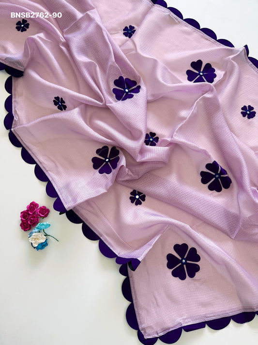 Parnika Lavender Soft Kota Doriya Saree