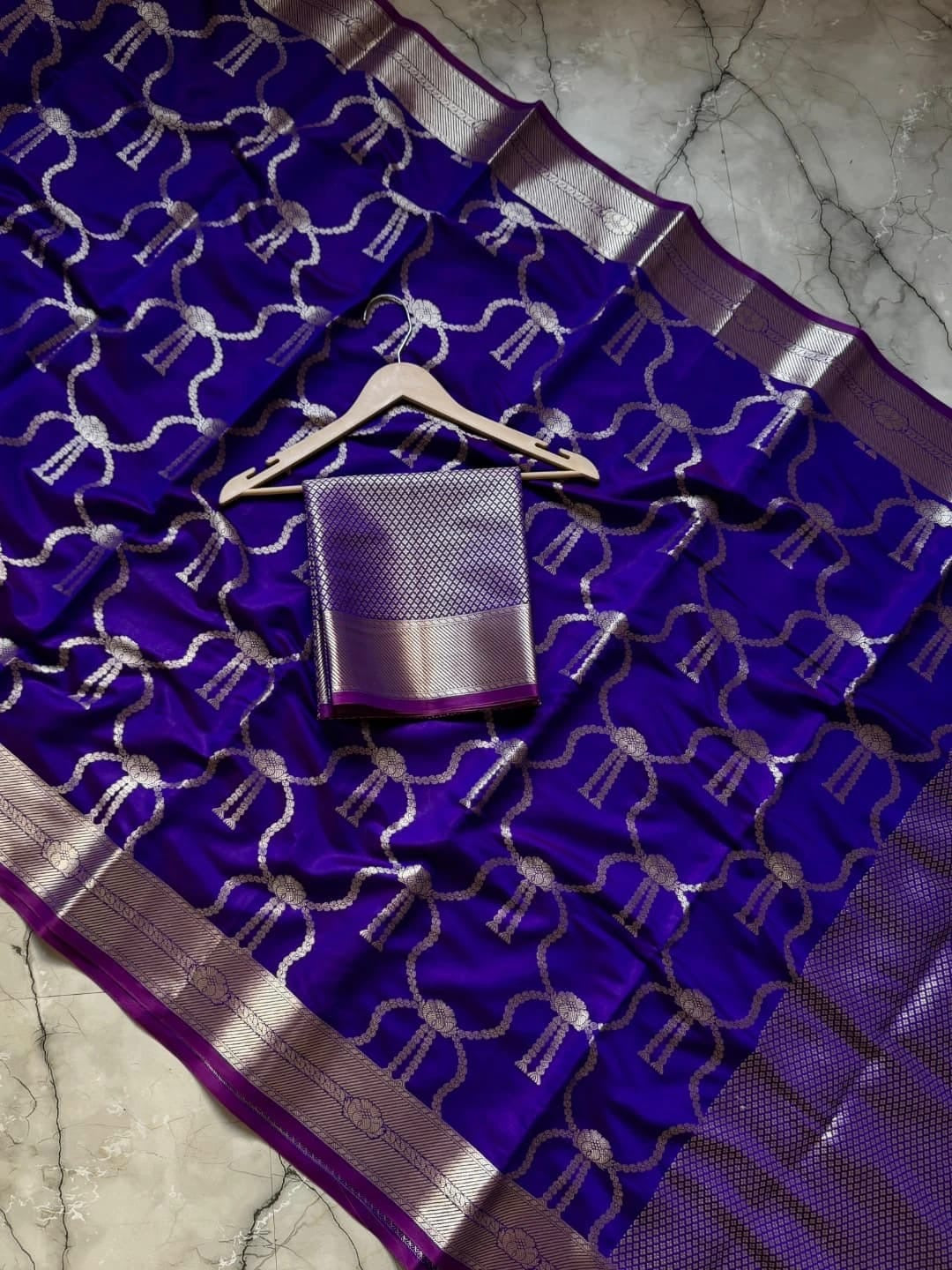 Nooraya Nora Fatehi inspired Semi Katan Silk Saree