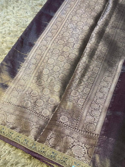 Aaria Purple Tissue Silk Saree