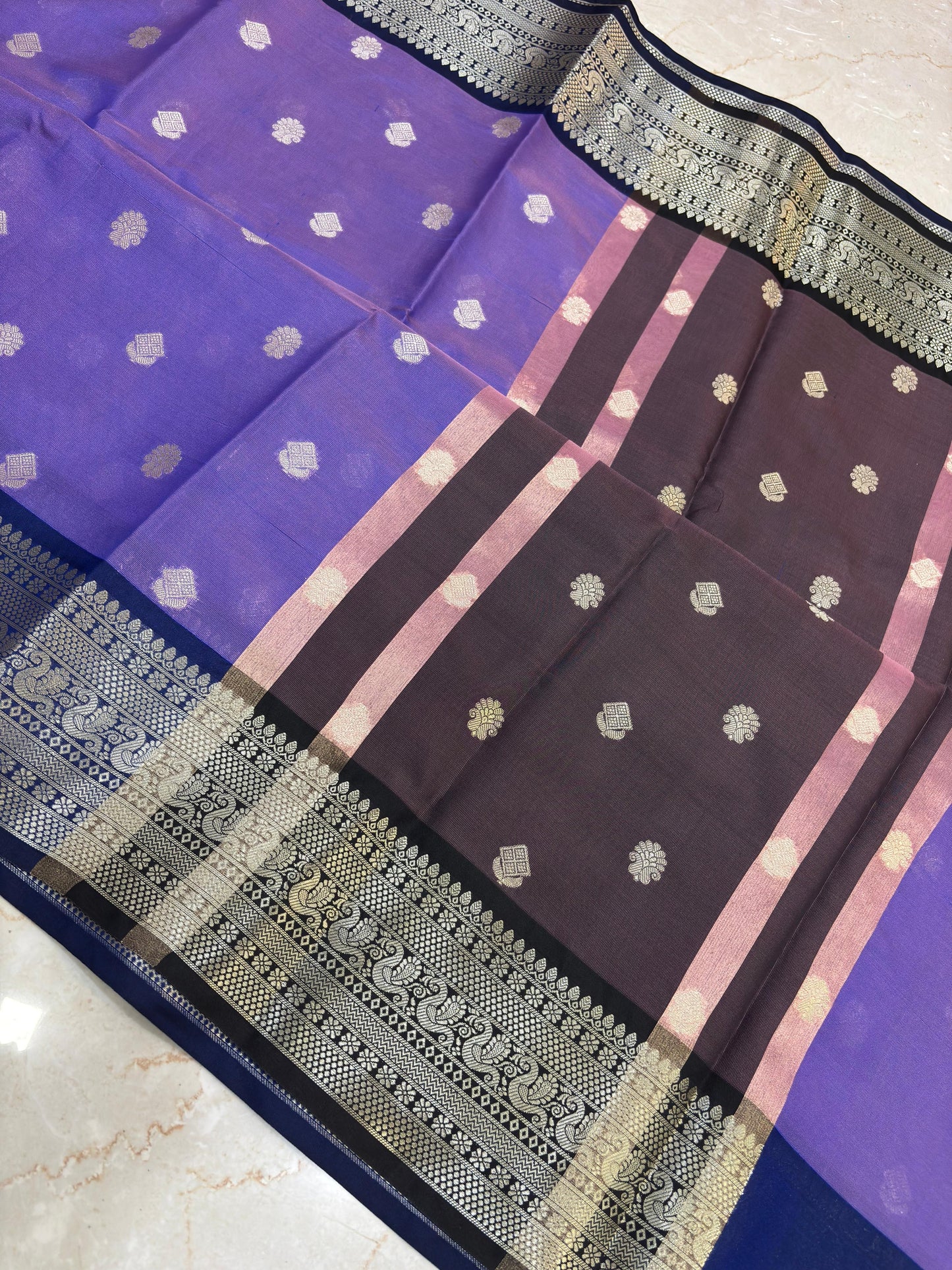Janaki Soft Lilac Semi Katan Silk Saree