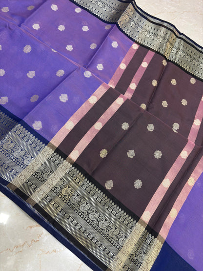 Janaki Soft Lilac Semi Katan Silk Saree