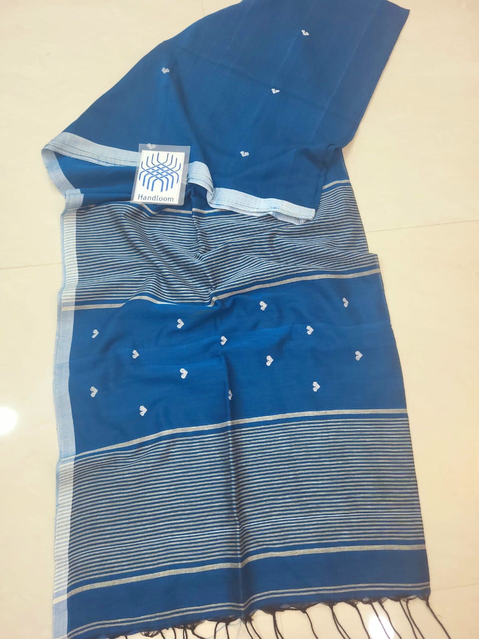 Prema Blue Pure Cotton Saree