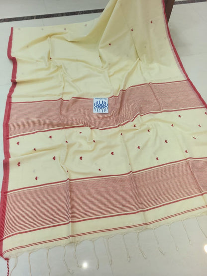 Prema Ivory Pure Cotton Saree