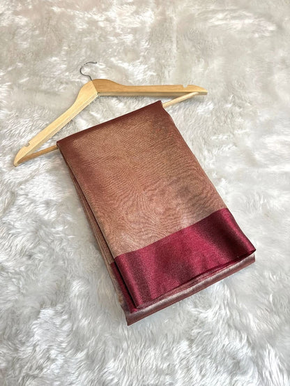 Zivaa Glass Tissue Silk Saree