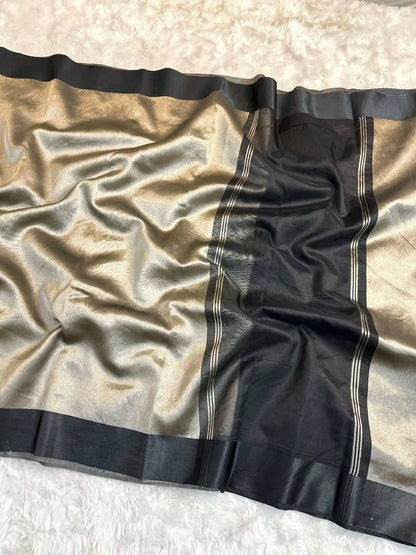 Zivaa Glass Tissue Silk Saree