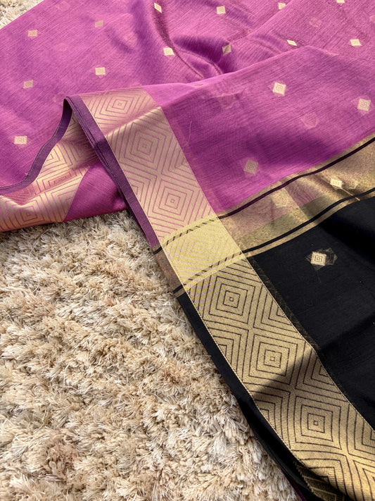 Yamini Pink & Black Gadwal Silk Saree