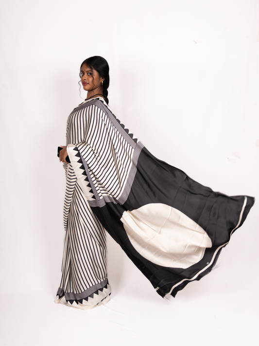 Mohini Black Gajji Silk Saree