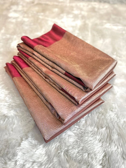 Zivaa Glass Tissue Silk Saree