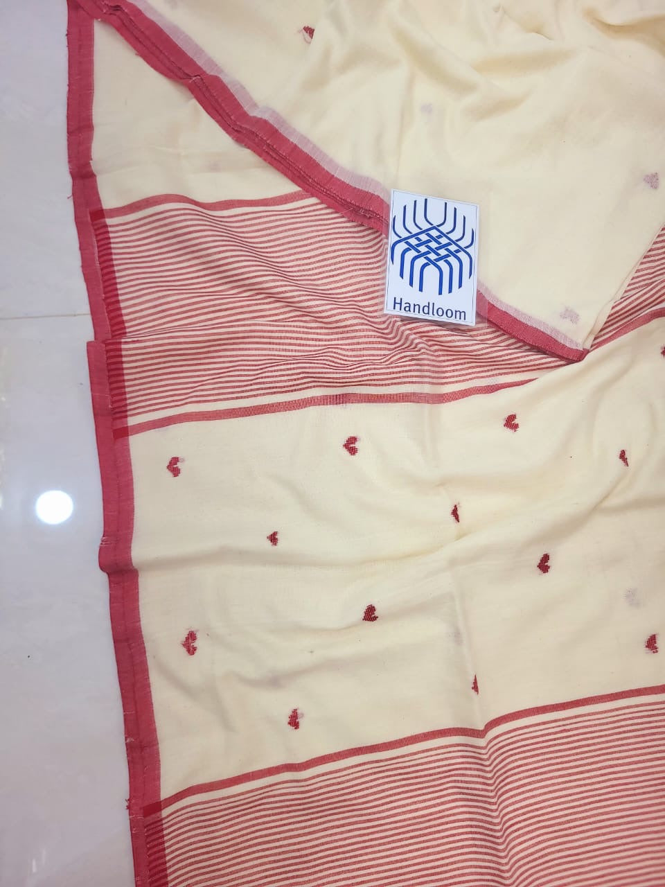 Prema Ivory Pure Cotton Saree