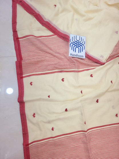 Prema Ivory Pure Cotton Saree