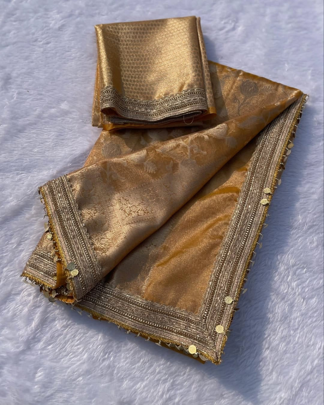 Meera Yellow Tissue Silk Saree