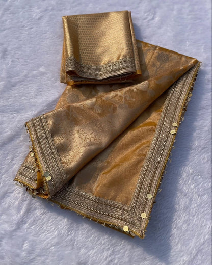 Meera Yellow Tissue Silk Saree