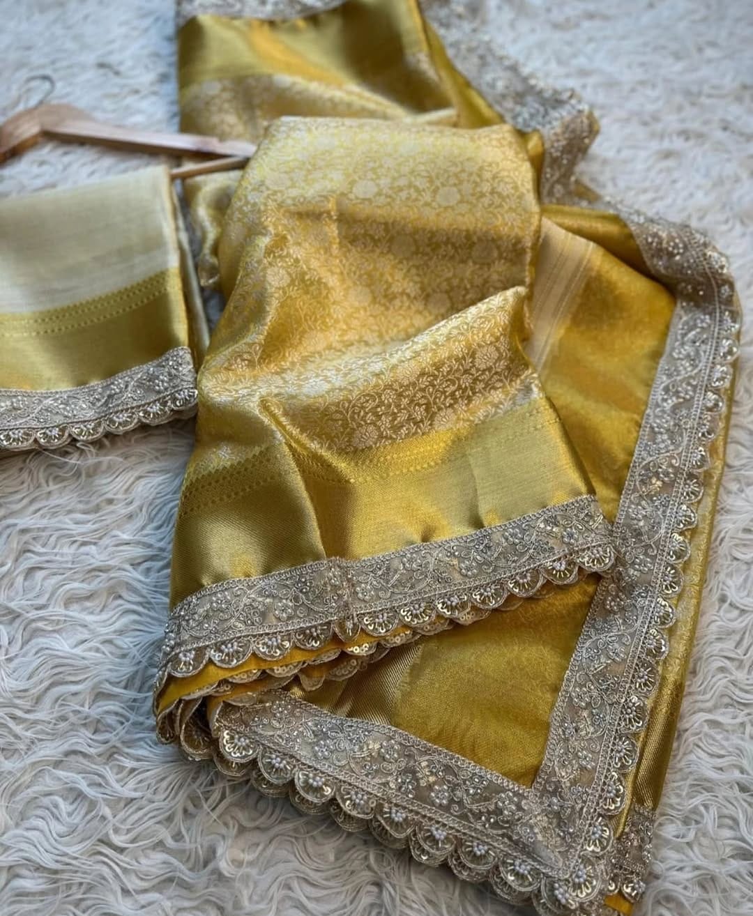 Ruhani Yellow Silk Saree