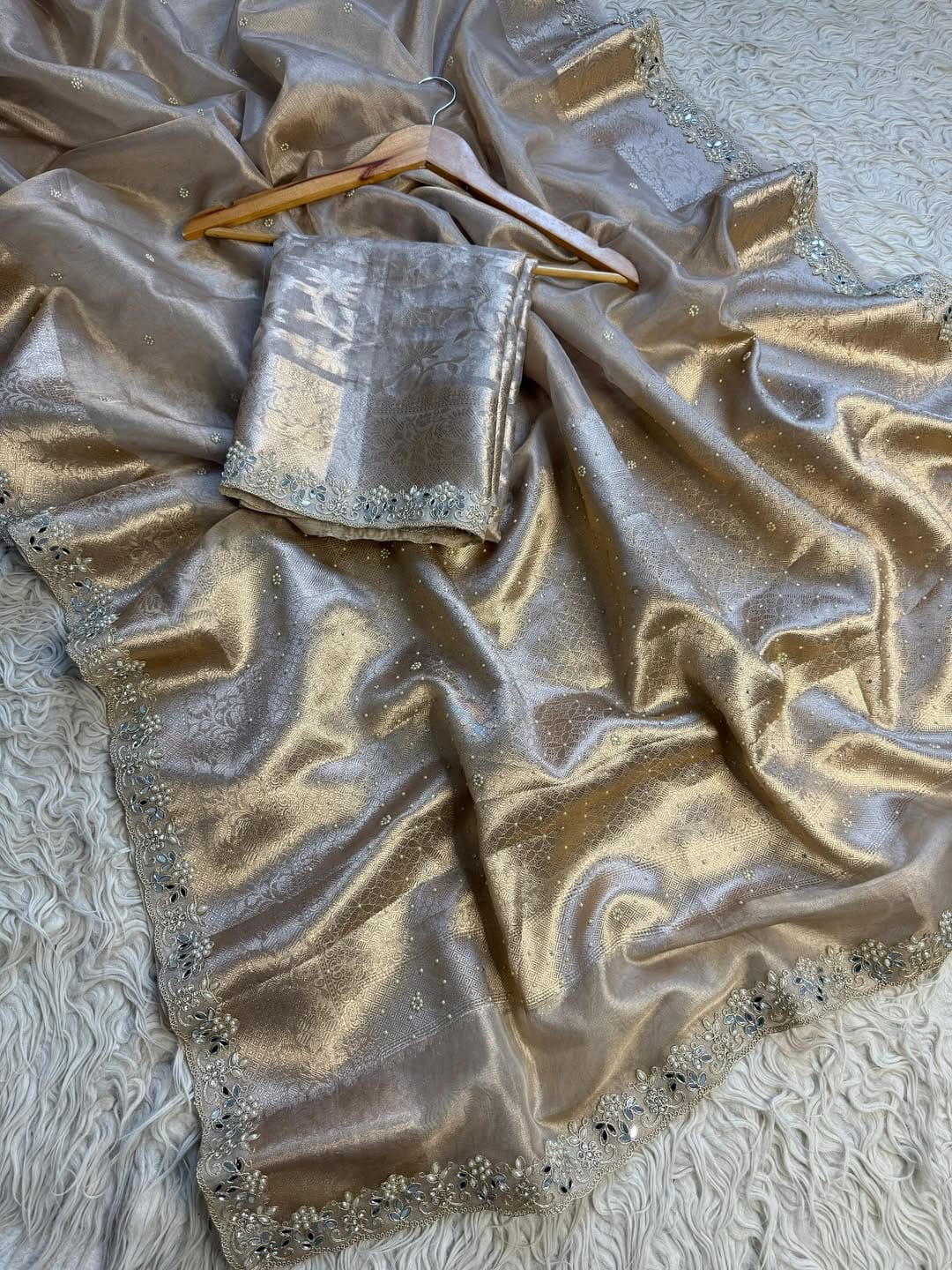 Nora Ivory Tissue Silk Saree