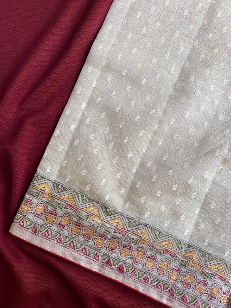 Ragini White Tussar Saree